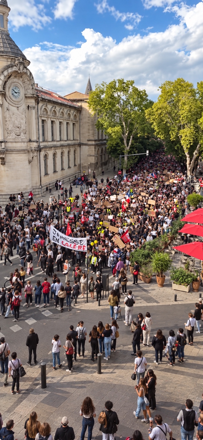 Manifestation à Nîmes, le 17 octobre 2026 — image transmise par la rédaction